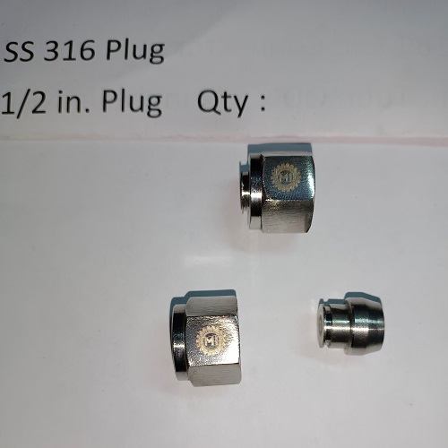 SS 316 Plug 1/2 Plug