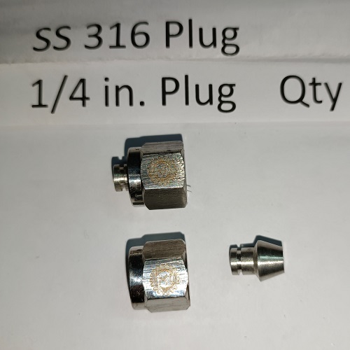 SS 316 Plug 1/4 in. Plug