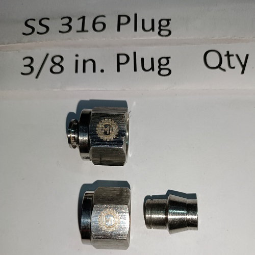 SS 316 Plug 3/8 in. Plug